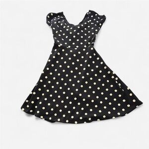 Gilli Black and White Polka-Dot Dress, Size XXS